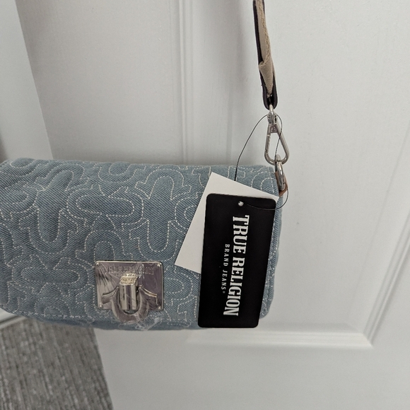 BNWT - True Religion Denim Quilted Crossbody or Shoulder Bag with Change Purse - Picture 7 of 7